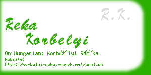 reka korbelyi business card